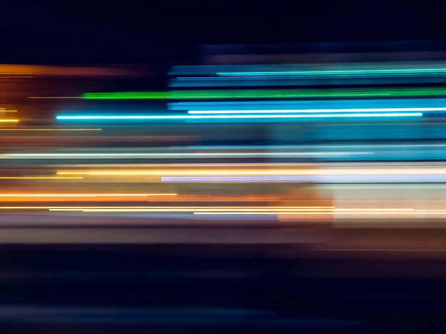 light-trails from the camera moving with speed.