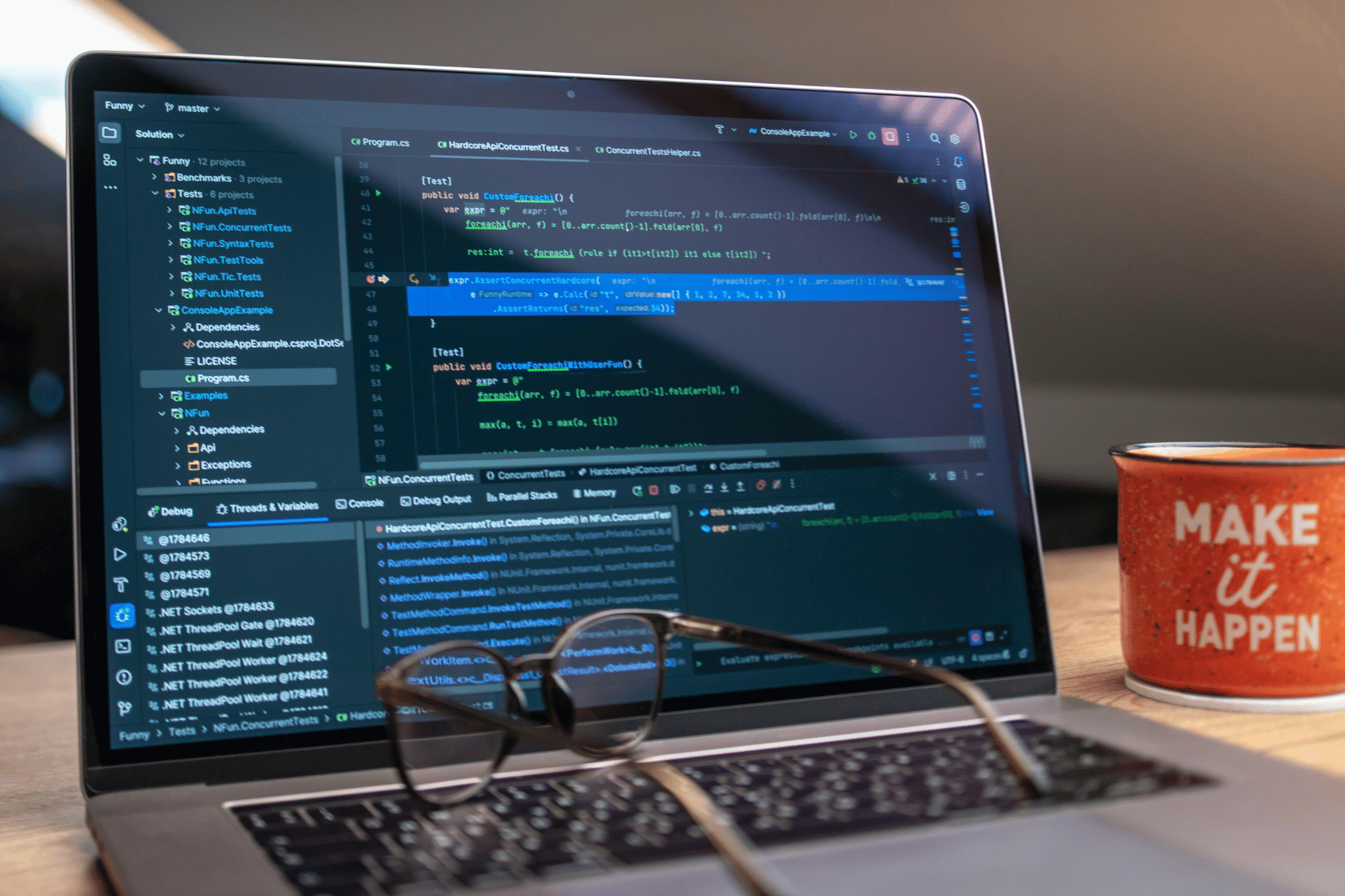 laptop showing AI coding